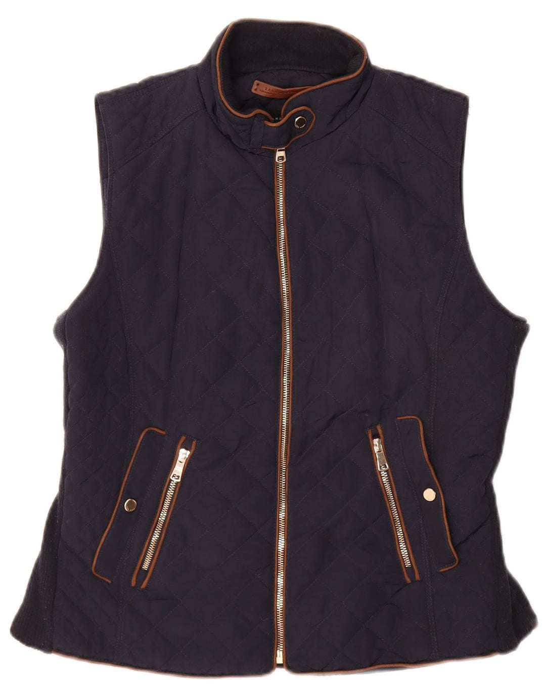 Zara Gilet matelassé pour femme UK 16 Large Bleu marine