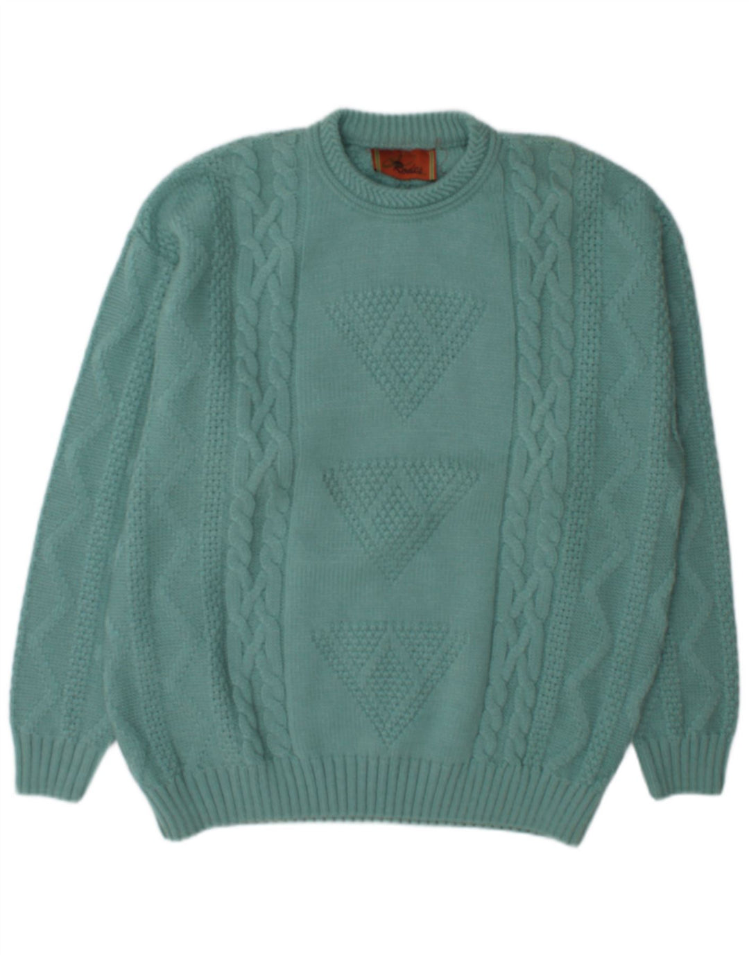 Rodes Pull à col rond pour homme XL en laine verte