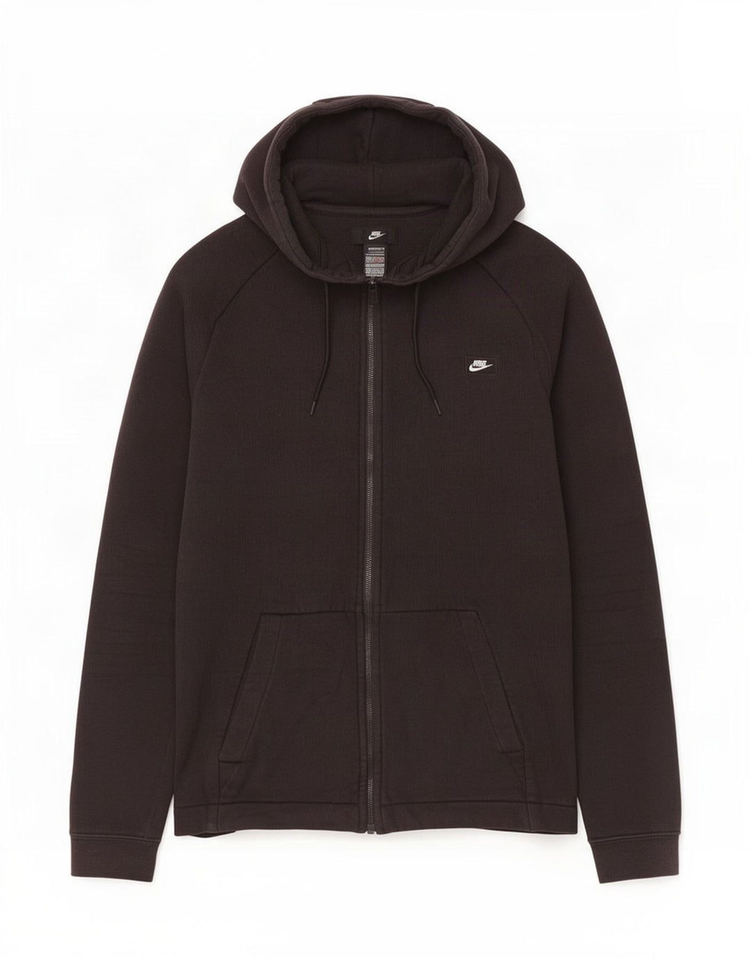 Nike Sweat à capuche zippé pour homme en coton noir moyen