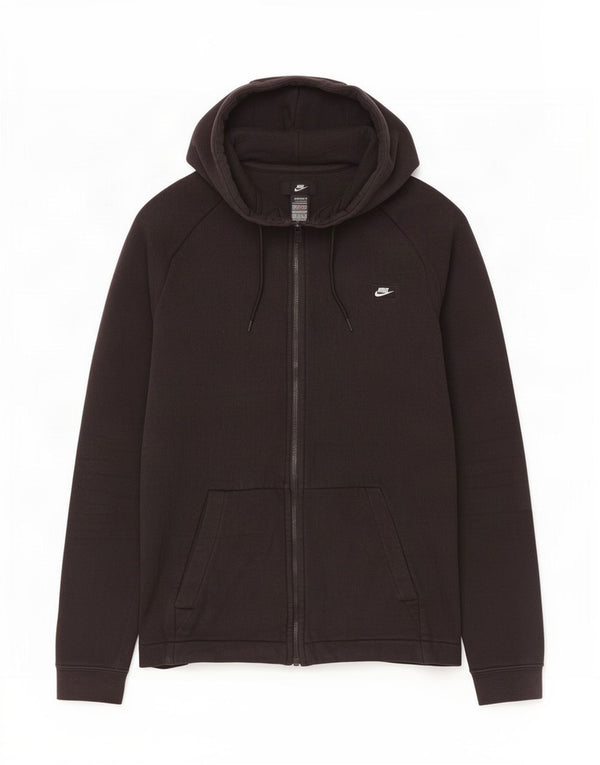 Nike Sweat à capuche zippé pour homme en coton noir moyen