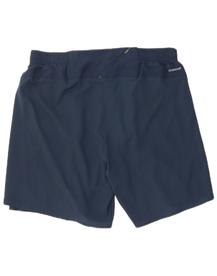 Adidas Short de sport Aeroready pour hommes, grand, bleu marine, polyester
