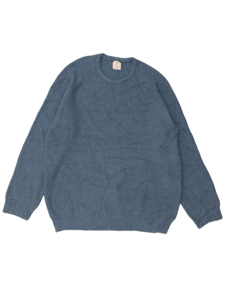 Marks & Spencer Pull ras du cou pour homme 2XL Bleu Polyamide