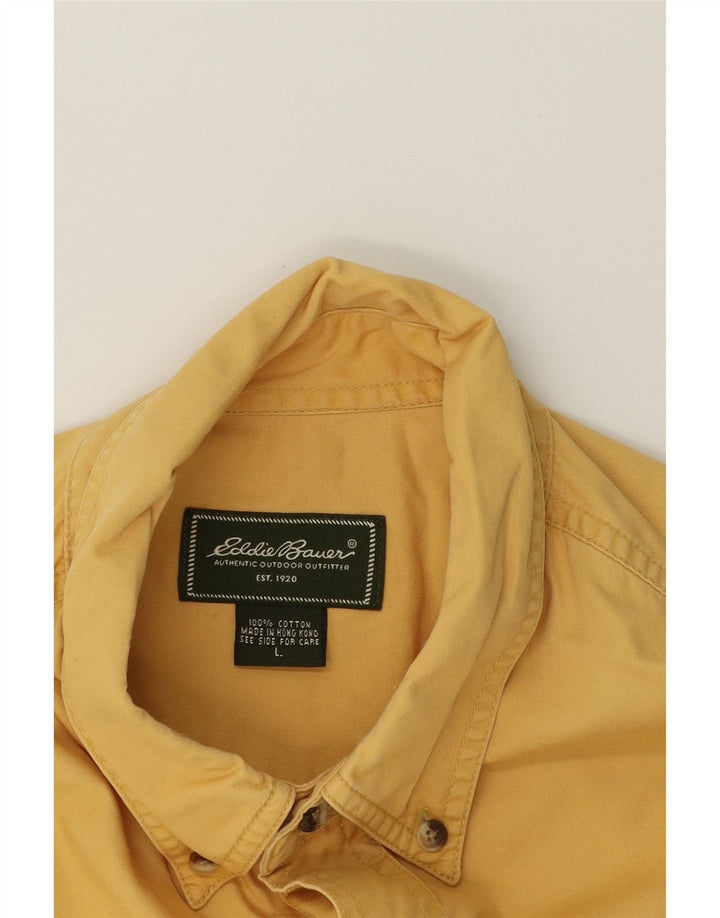 EDDIE BAUER Mens Shirt Large Yellow Cotton Vintage Eddie Bauer and Second-Hand Eddie Bauer from Messina Hembry 