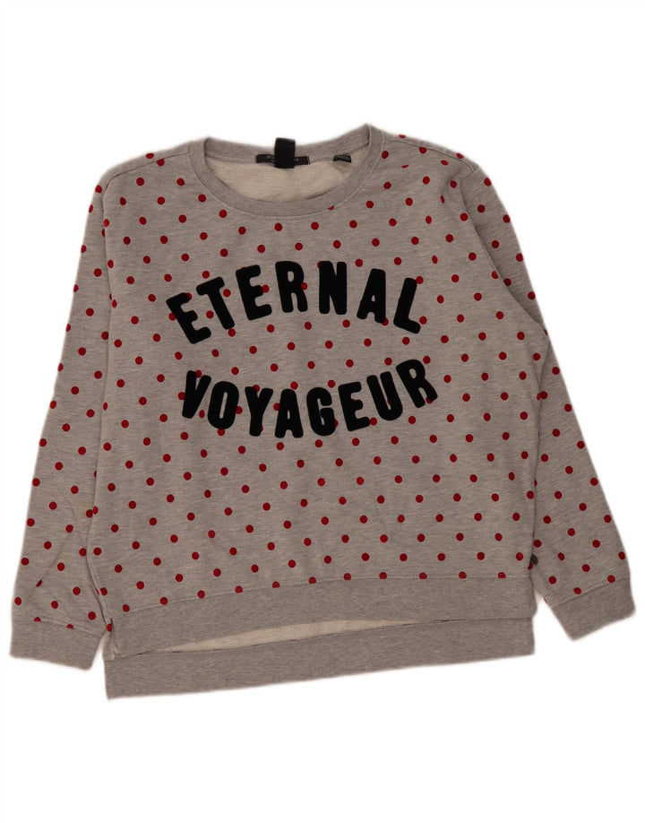 SCOTCH & SODA Sweat-shirt surdimensionné pour femme US 1 XS Gris à pois