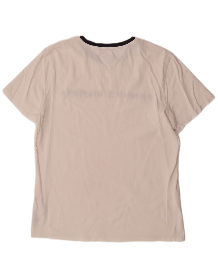 Tommy Hilfiger T-Shirt Graphique Homme Blanc Moyen