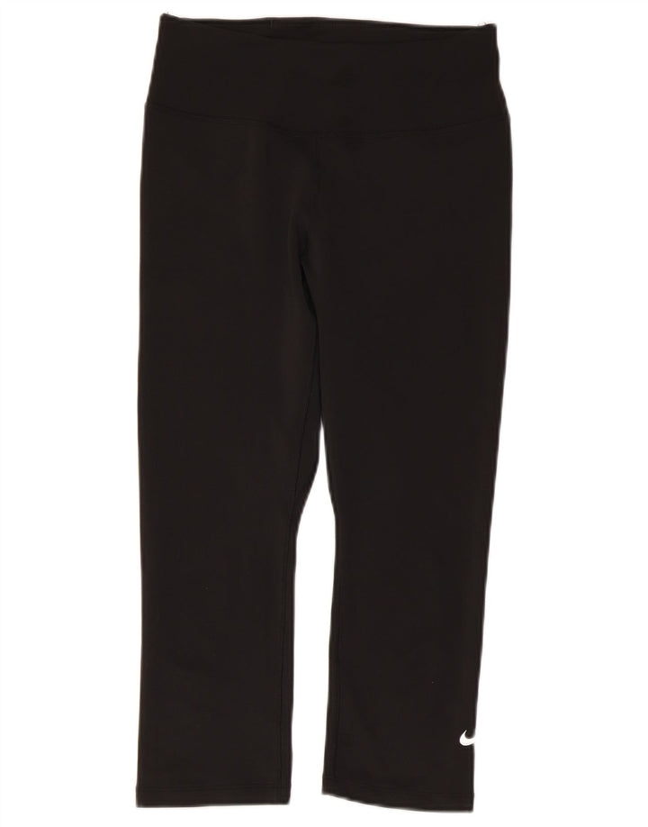 Nike Legging Capri Dri Fit pour femme UK 10 Petit Noir Polyester