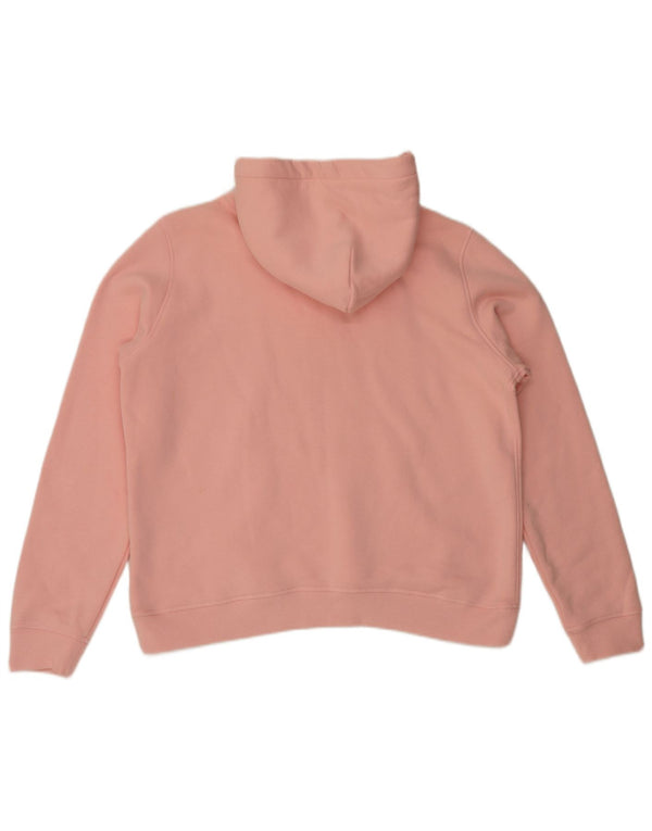 Jack Wills Pull à capuche surdimensionné graphique pour femme UK 16 grand coton rose