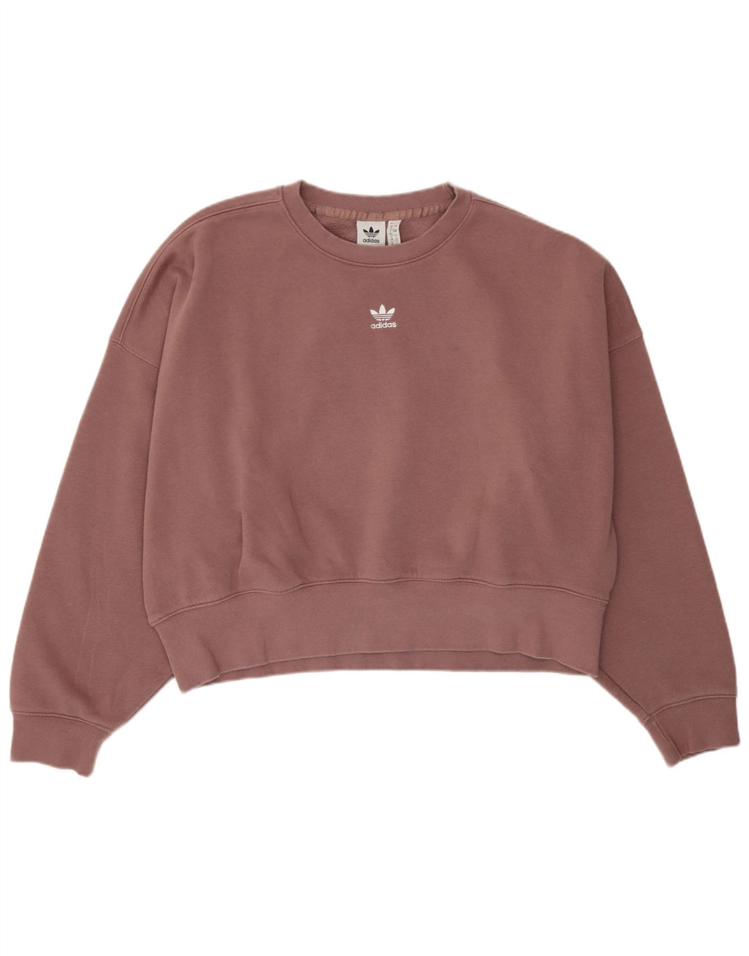 Adidas Sweat-shirt surdimensionné pour femme UK 12 Coton violet moyen