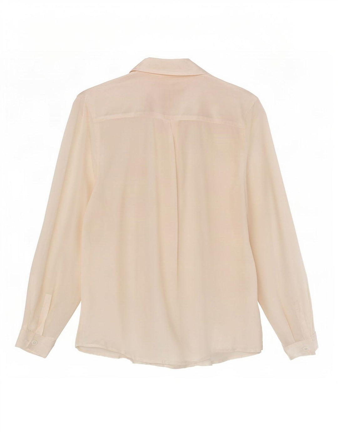 vintage Femme Chemise Blouse UK 12 Moyen Off White Soie