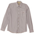 Camel Active Chemise Regular Fit Homme Coton à Rayures Blanc Moyen