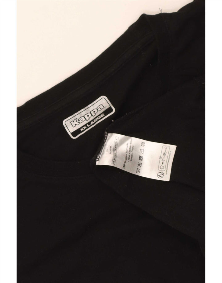 Kappa T-Shirt Homme Top 2XL Noir Coton