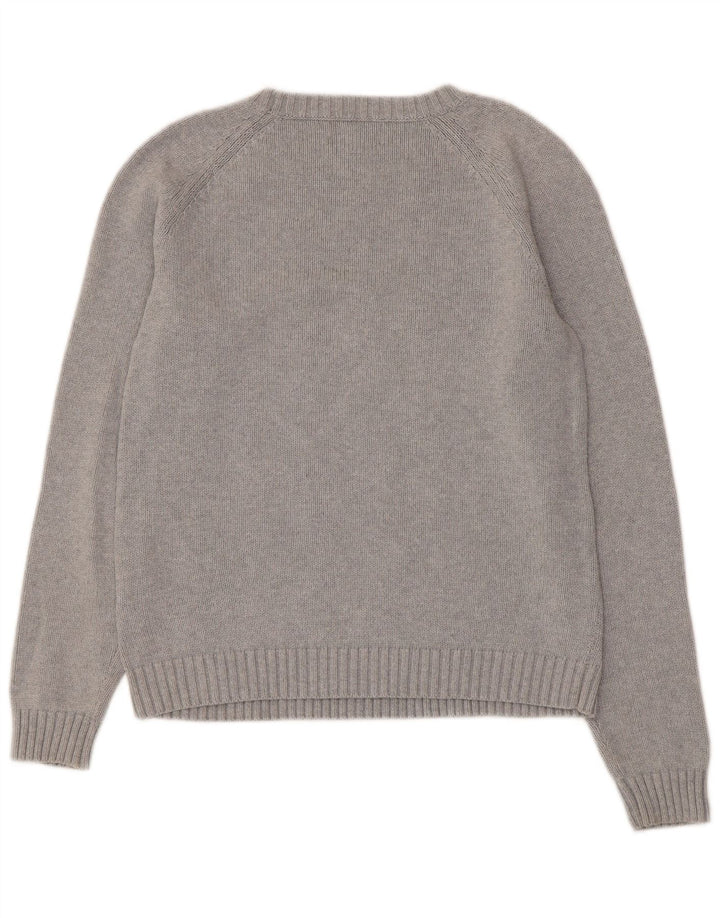 Lands End Pull Drifter à col bateau pour femme Gris moyen UK 10/12
