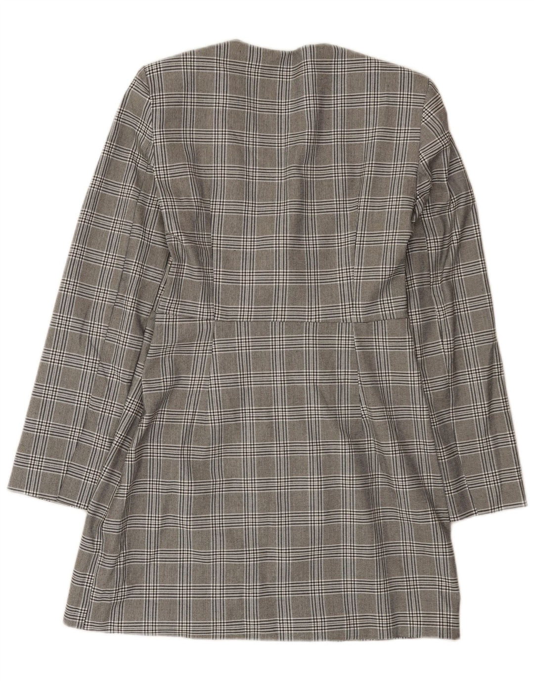 Zara Robe fourreau pour femme UK 44 Grand pied-de-poule gris en polyester