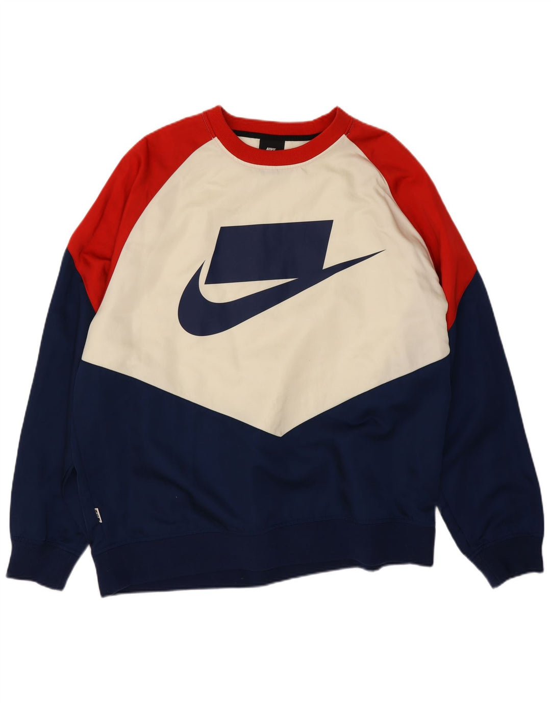 Nike Sweat-shirt graphique pour homme en nylon color block multicolore Taille L