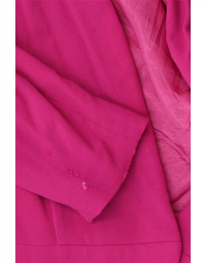 Elegance Veste Blazer Femme UK 14 Laine Rose Moyen