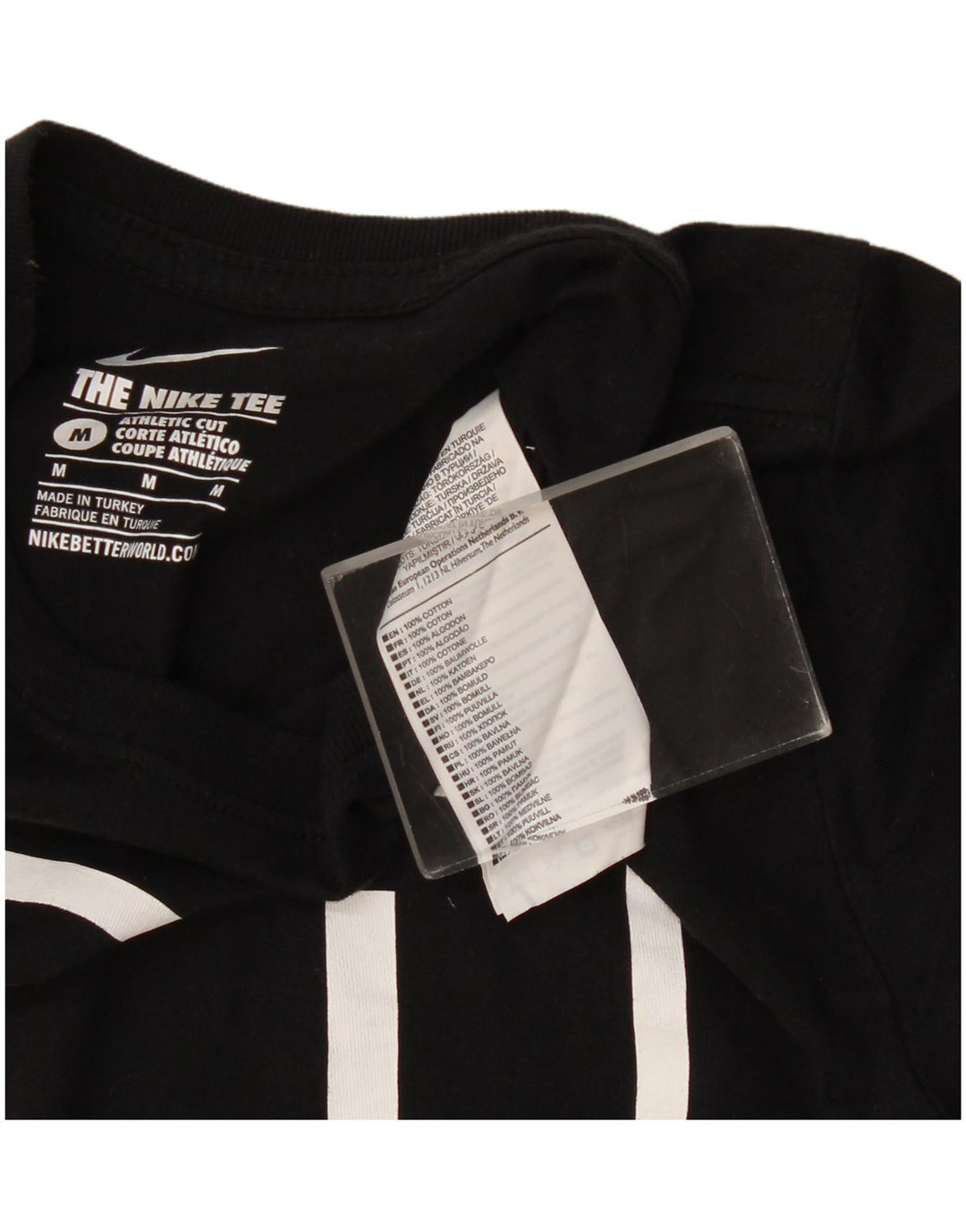 Nike T-shirt graphique pour homme en coton noir moyen