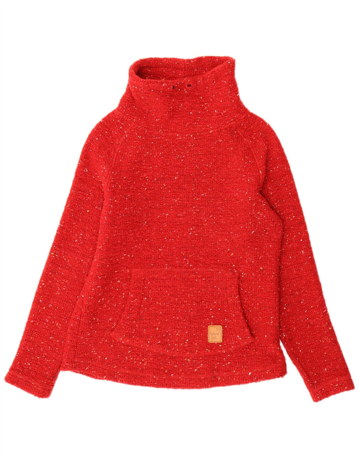 Weird Fish Pull col roulé pour femme UK 10 Petit rouge moucheté