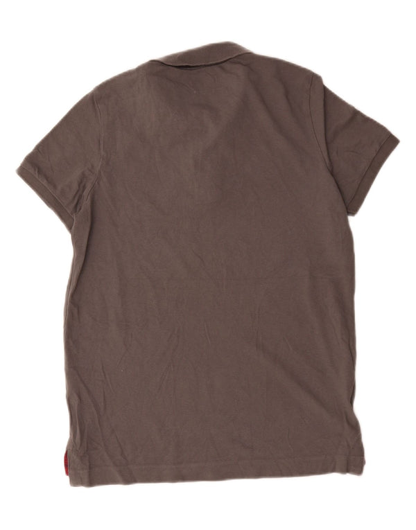 Benetton Polo Muscle Fit Homme Gris Moyen Coton