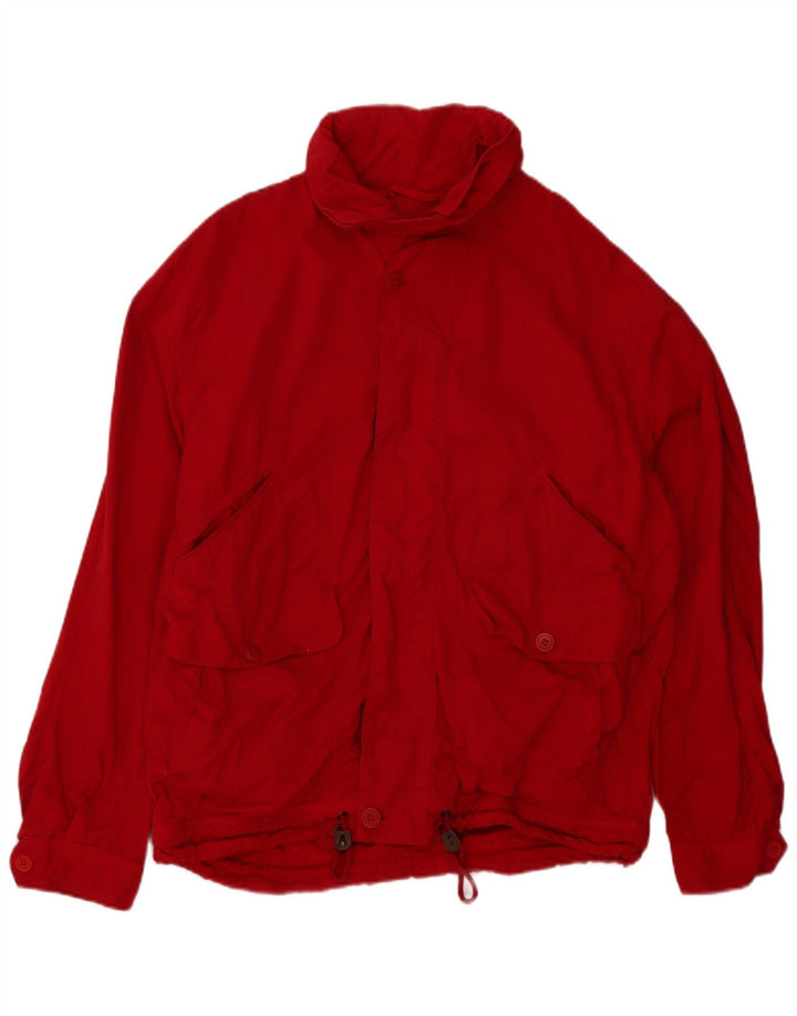 veste utilitaire à capuche vintage pour hommes UK 42 XL Rouge