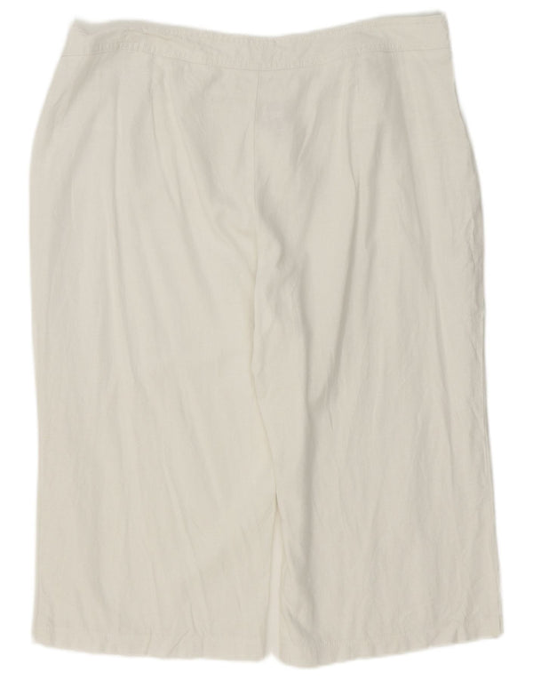 Marks & Spencer Bermuda pour femme UK 18 XL W38 Lin blanc