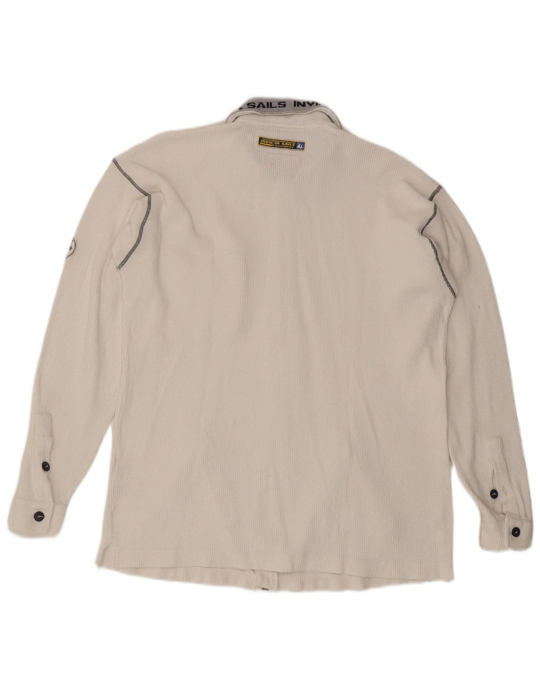 INVICTA Mens Graphic Tracksuit Top Jacket Large White Cotton