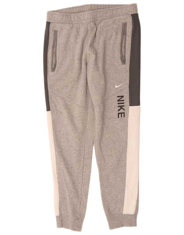 Pantalon de survêtement graphique en coton gris moyen Nike Homme