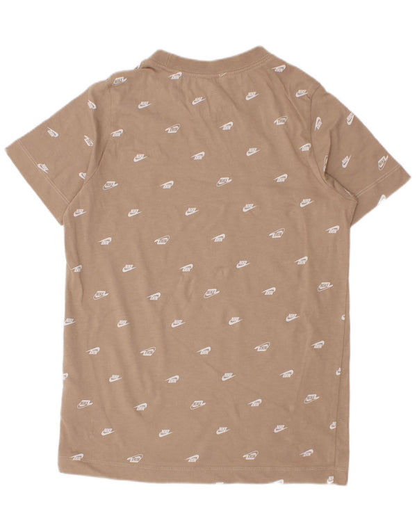 Nike Garçons Graphic T-Shirt Top 8-9 ans Petit Beige Coton