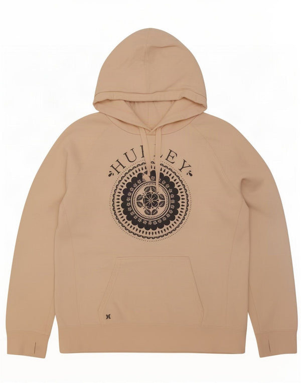 Hurley Pull à capuche graphique pour femme UK 16 Large Rose Coton