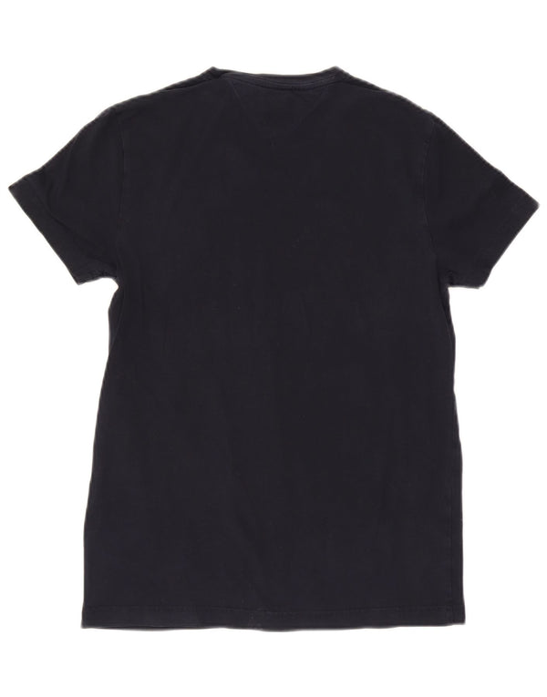 Tommy Hilfiger T-shirt graphique extra fin pour homme, petit, bleu marine, coton