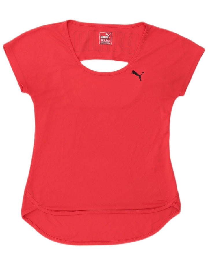 PUMA T-Shirt Graphique Femme UK 12 Rose Moyen Polyester