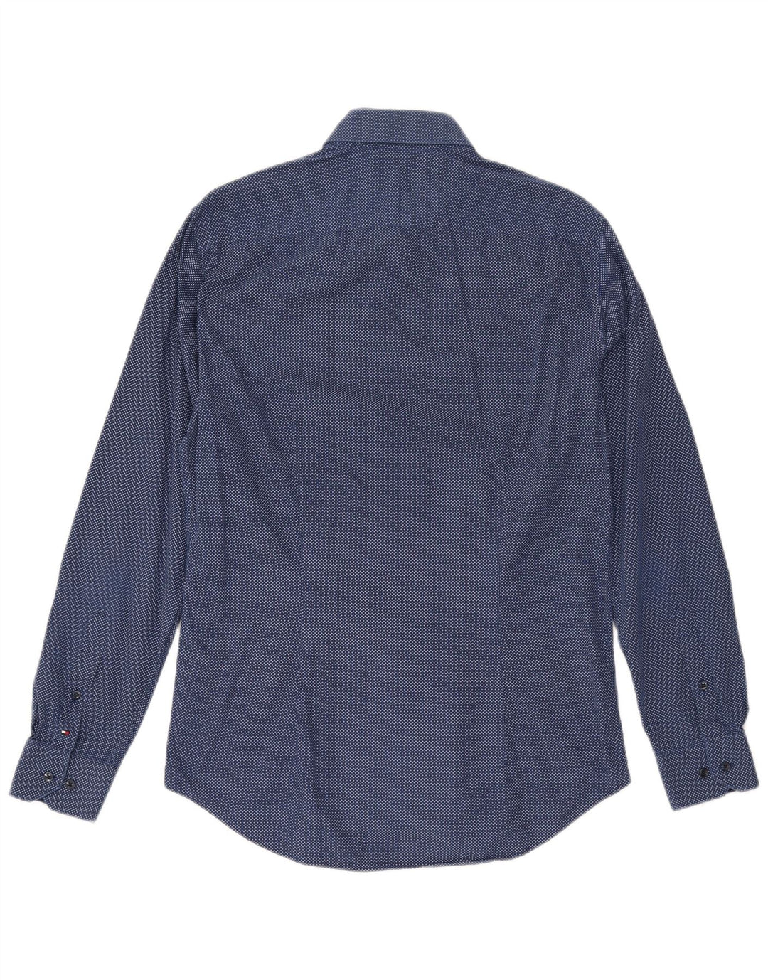 TOMMY HILFIGER Chemise à motif abstrait pour homme Taille 15 1/2 39 Bleu marine moyen