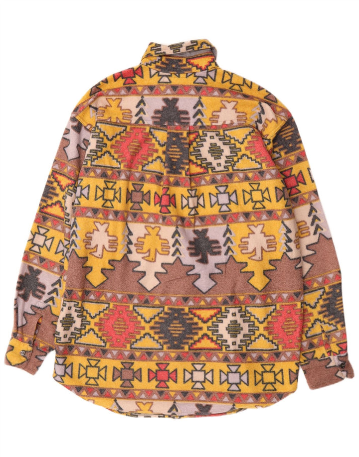 Sinful Chemise en flanelle polaire pour homme, grande taille géométrique multicolore