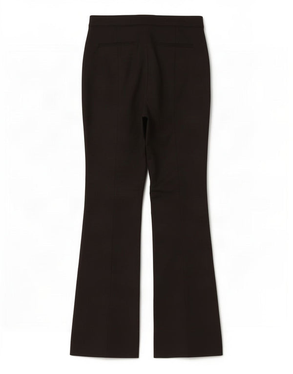 MINT VELVET Pantalon Chino Flare Femme UK 12 Moyen W30 L32 Coton Noir