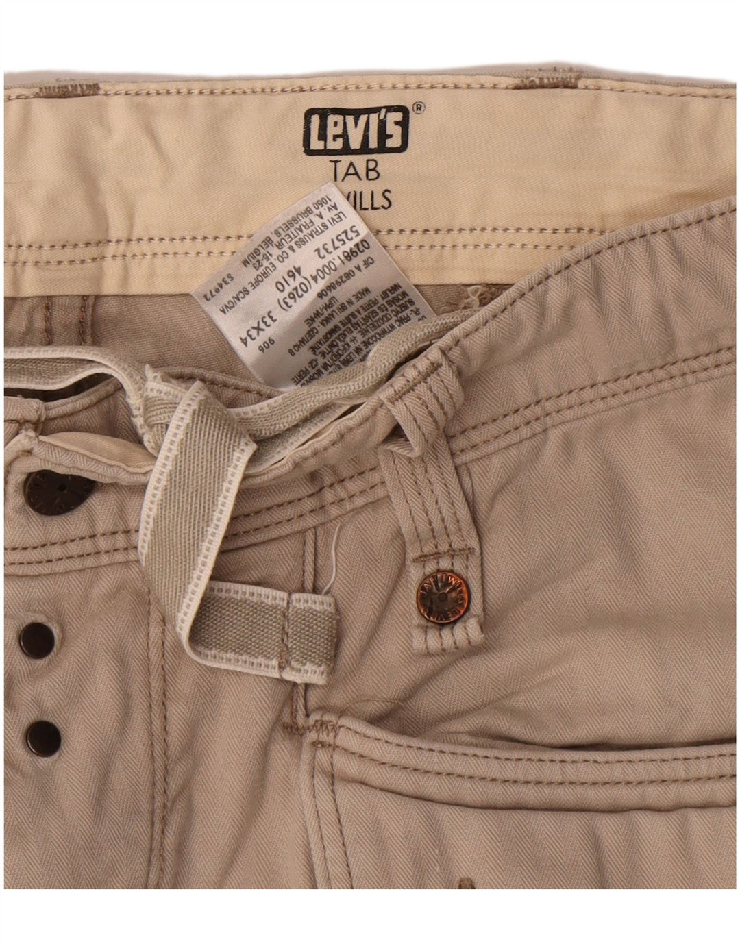Levi's Pantalon cargo droit W33 L34 Homme Beige Coton