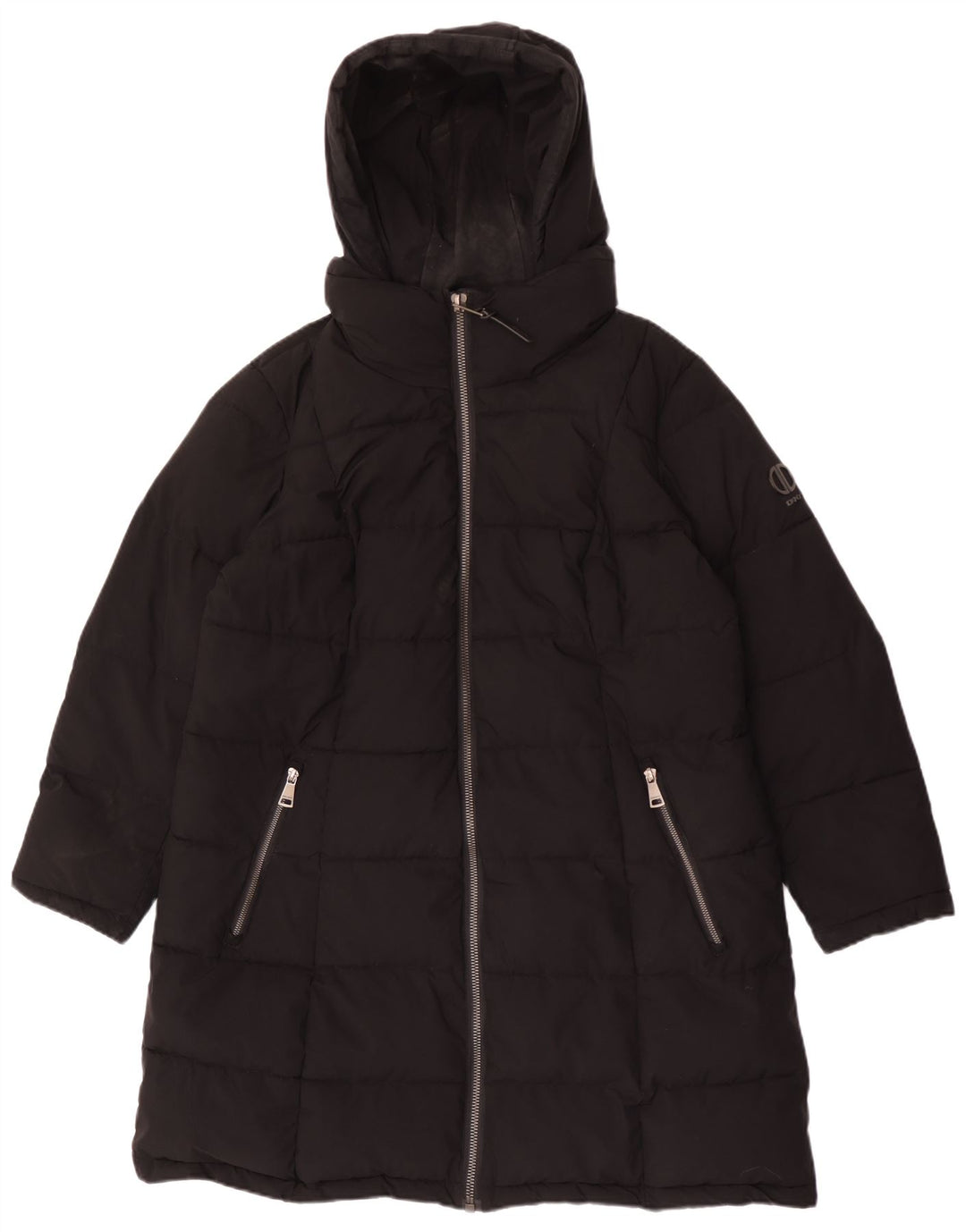 Dkny Manteau rembourré à capuche pour femme UK 18 XL Noir Polyester