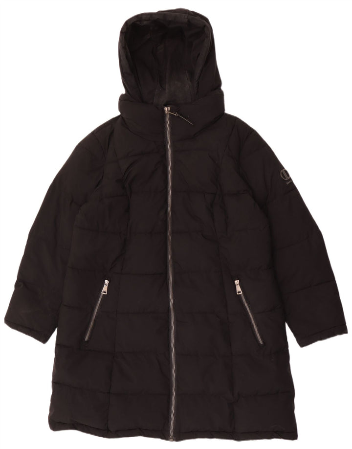 Dkny Manteau rembourré à capuche pour femme UK 18 XL Noir Polyester