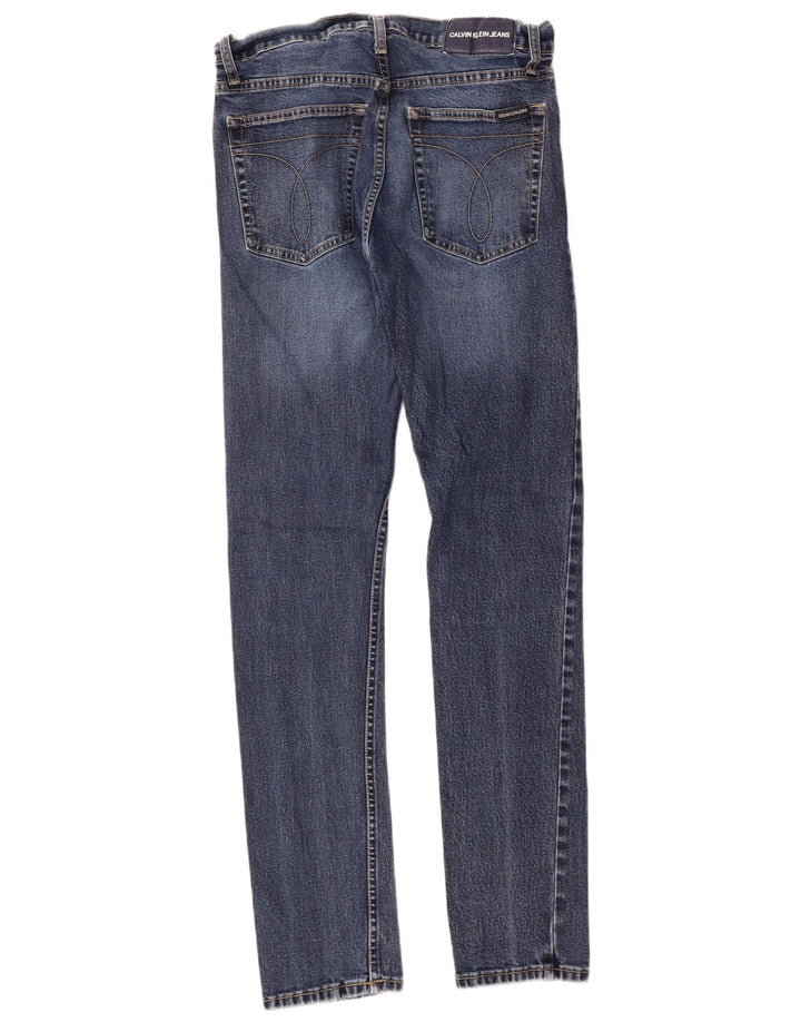CALVIN KLEIN Jean Slim Homme W30 L32 Bleu Coton