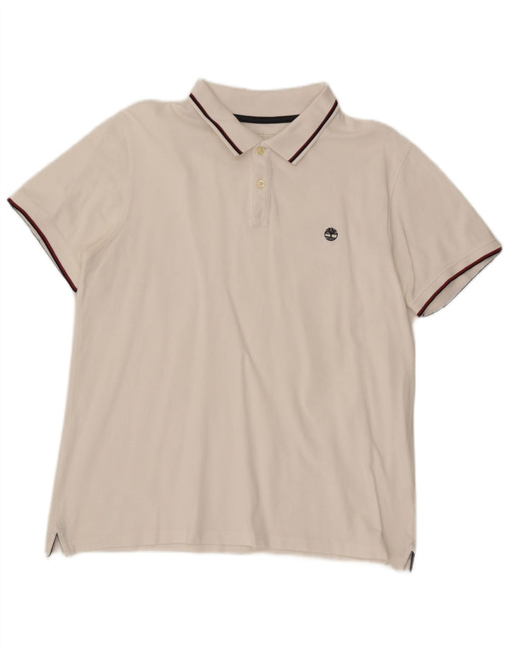 TIMBERLAND Polo Slim Fit Homme Blanc Large