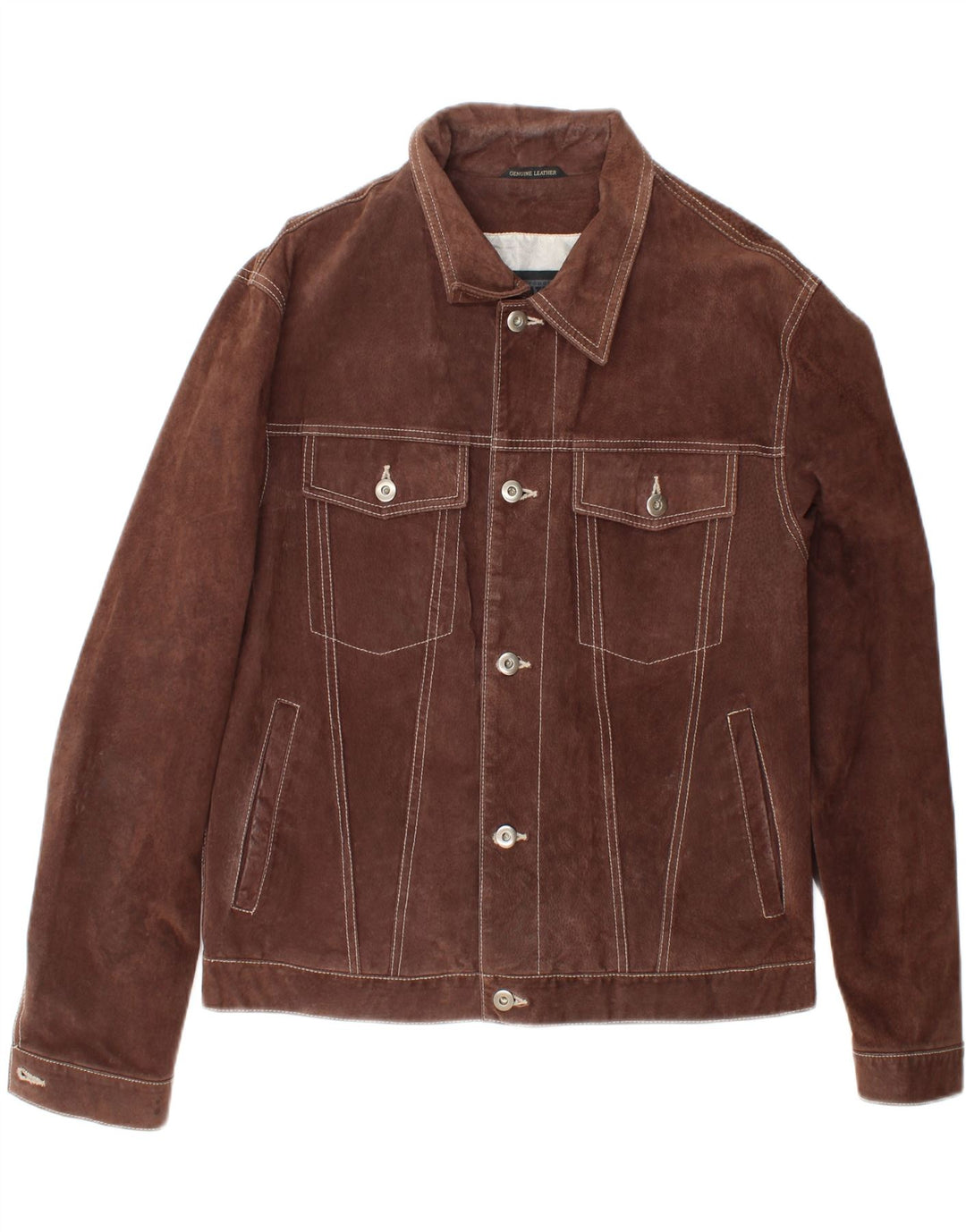 Metropolitan Veste Bomber En Daim Homme IT 48 Cuir Marron Moyen