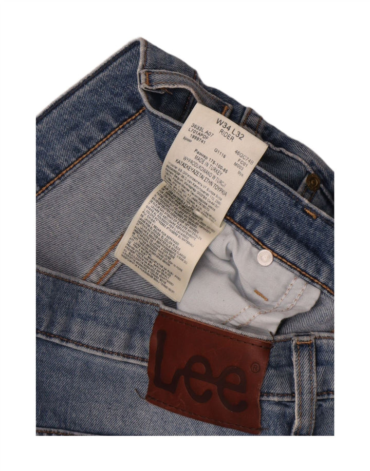 Lee Jean Droit Rider Homme W34 L28 Bleu Coton