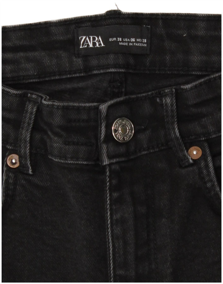 Zara Jean Bootcut Femme EU 38 Petit W28 L25 Coton Noir