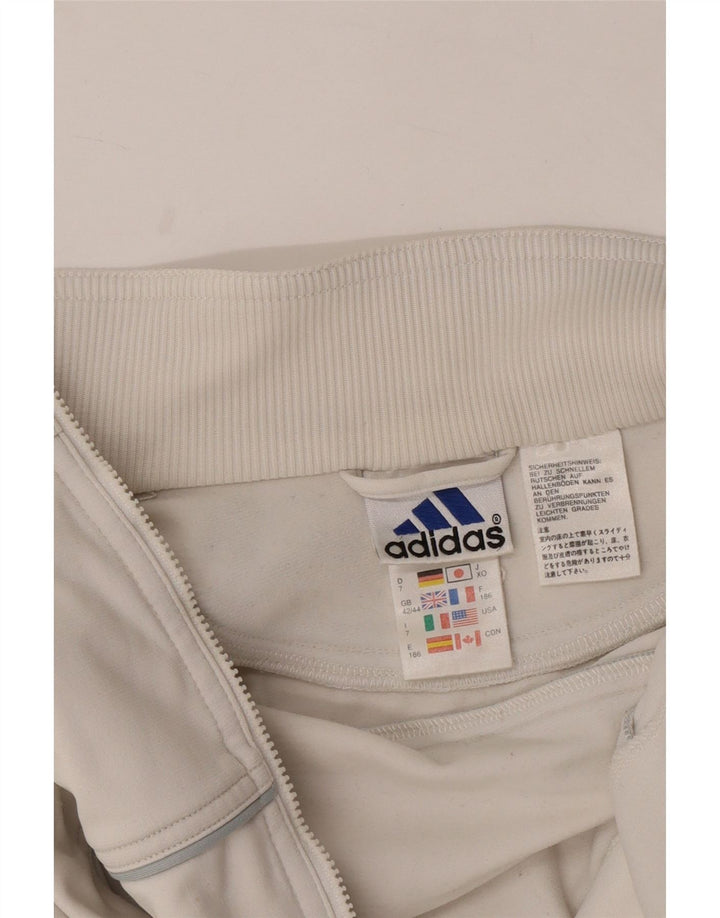 ADIDAS Veste de survêtement pour homme UK 42/44 Large Blanc Polyester