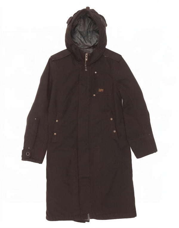 G-Star Manteau matelassé à capuche 3301 pour homme UK 40 Large Noir Nylon