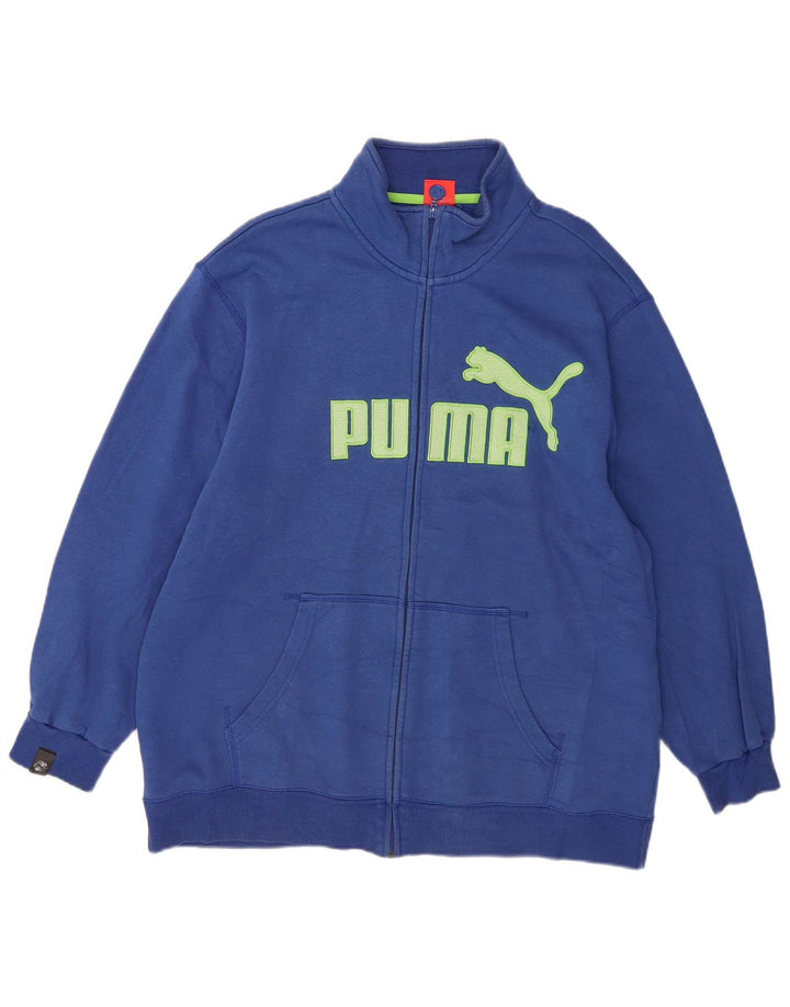 Puma Veste de survêtement graphique pour homme 2XL en coton bleu