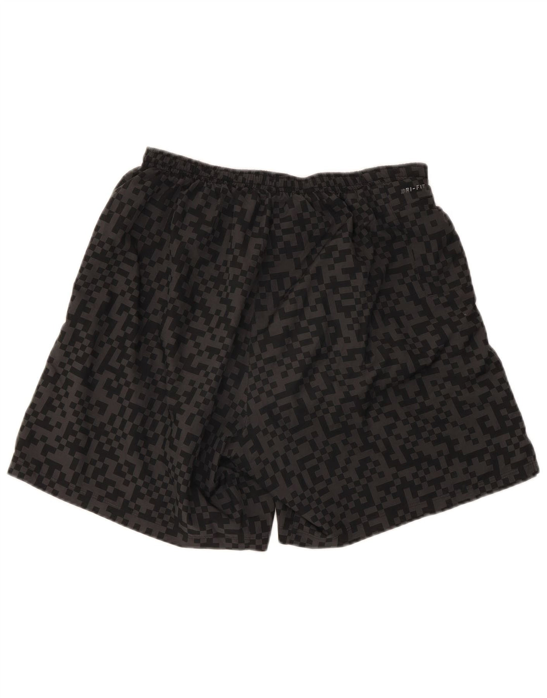 Short de sport Nike Dri Fit pour hommes, grand, noir, géométrique, en polyester