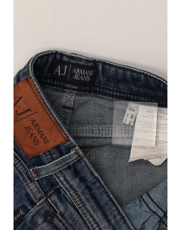 Armani Femme Jean Slim Bootcut W26 L29 Bleu Coton