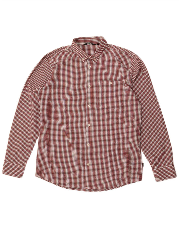 Rohan Chemise Homme Grand Carreau Rouge Polyester