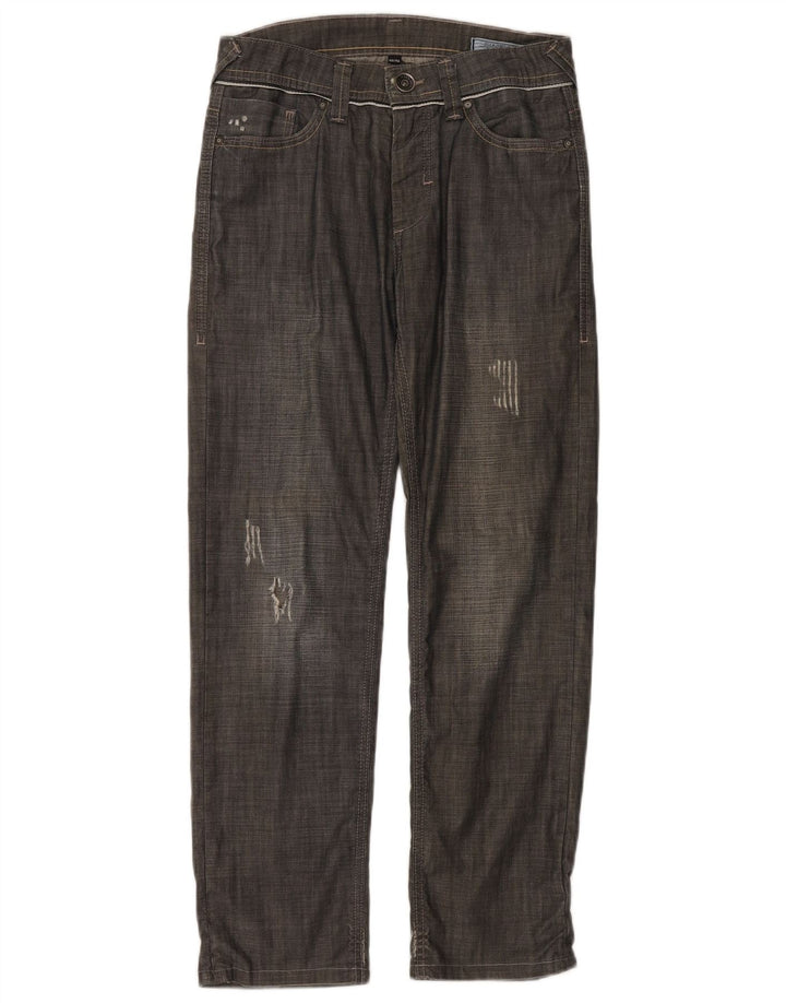 Jack & Jones Jean Droit Effet Déchiré W30 L29 Homme Gris