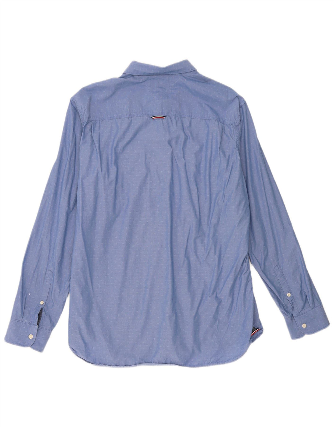 TOMMY HILFIGER Mens Regular Fit Shirt XL Blue Spotted Cotton