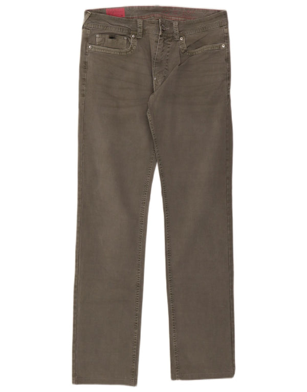 Gas Pantalon décontracté droit femme W31 L31 Gris Coton